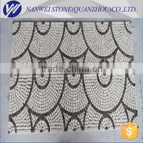 marble shower floor grid backed mosaic tiles wall stone cladding