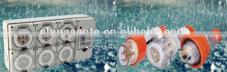 IP66 SAA Industrial Waterproof electrical Surface mount custom Switched socket outlets