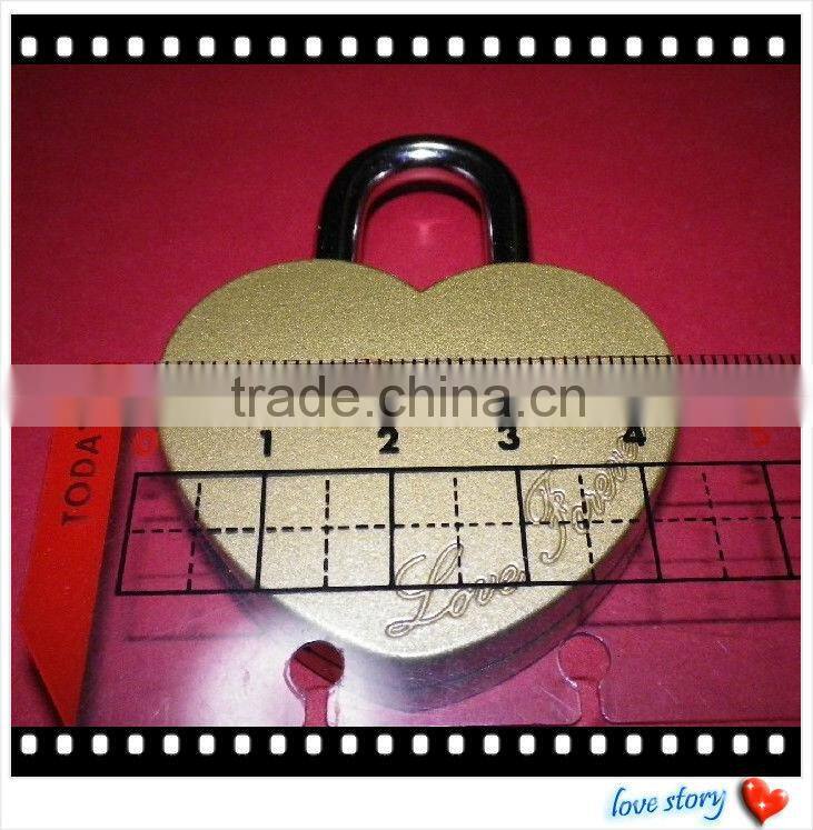 AJF 45mm heart love lock customize love Padlock