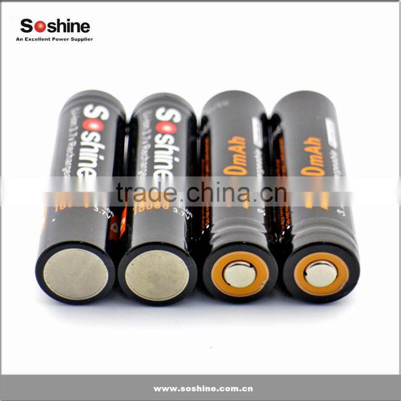 china supplier Soshine 18650 260mah battery lithium battery 3.7V for mini segway wholesale