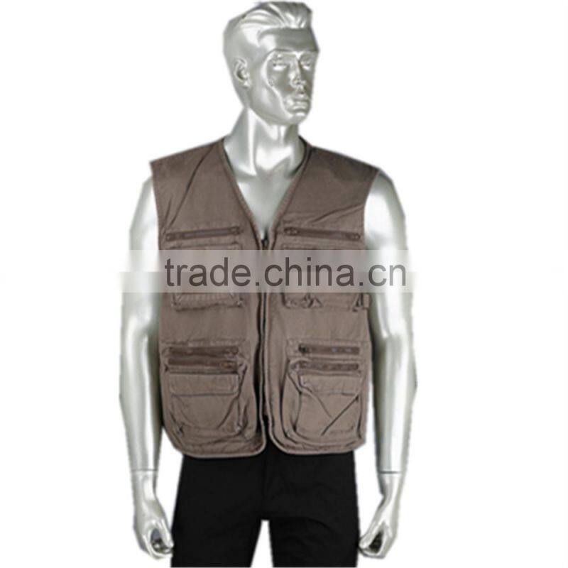 Hot Sale OEM Custom-made Multi Pocket Men Fishing Vest