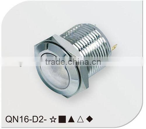 Ring illuminated 16mm push button switch