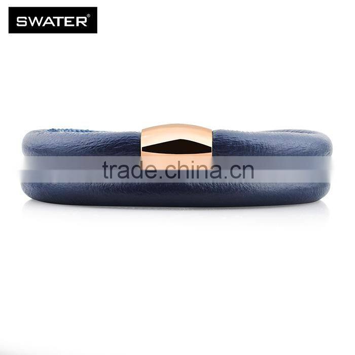Alibaba Best Selling Navy Branded Leather Bracelet