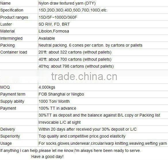 100% nylon 6 poy yarn