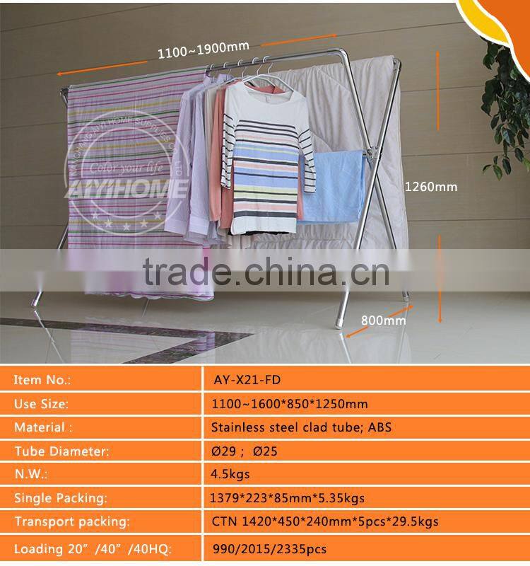 Outdoor heavy duty extendable and foldable stainless steel clothes rack have stock