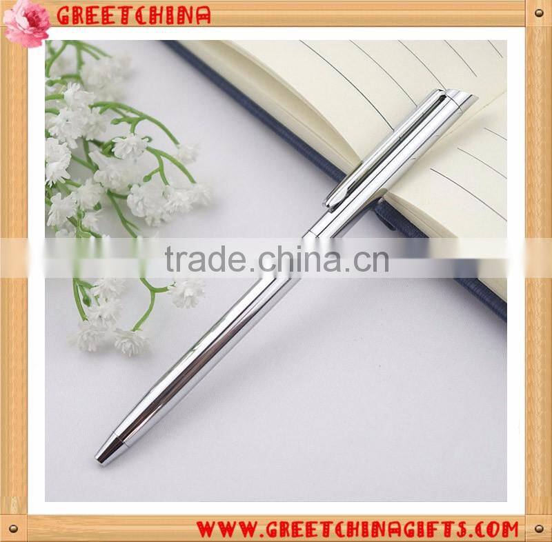 Top Grade Business Custom Hotel Copper Pen Holder Chromium Plated Advertising Pen