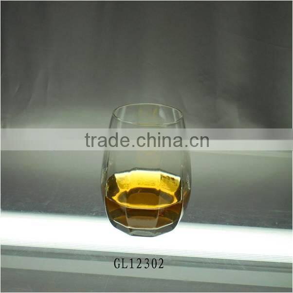 stocked high quality clear glass whisky glass