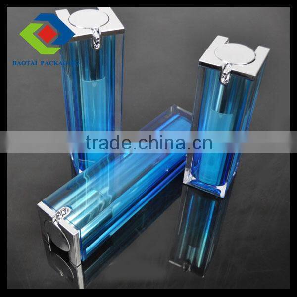 100ml White Square Plastic Airless Pump Bottle with Mini Branded OEM/ODM