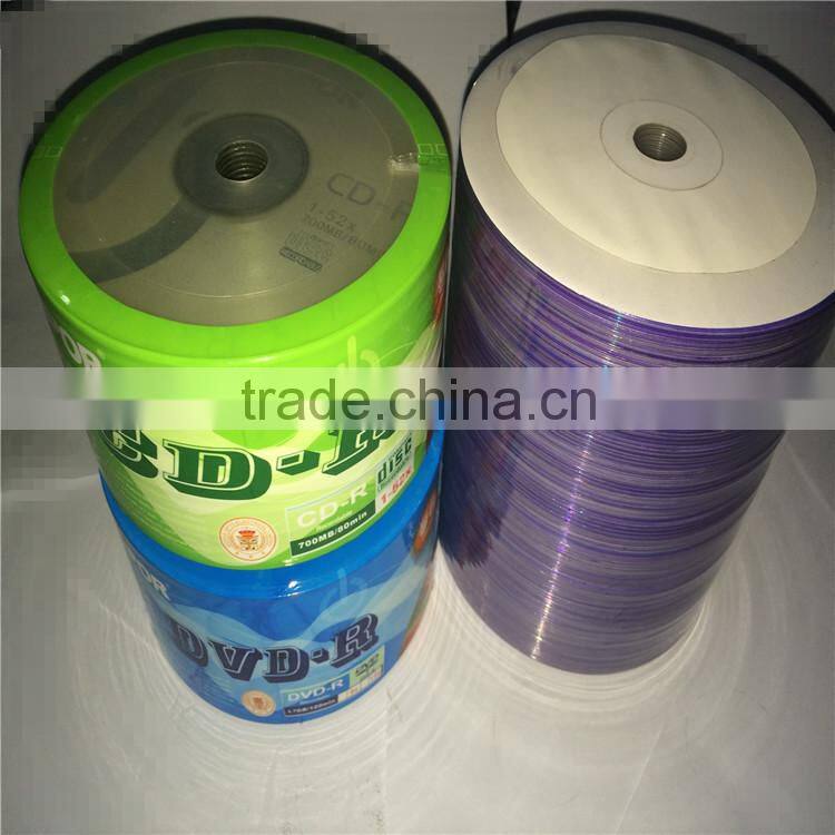 wholesale blank copor cdr 52x with 700MB capacity and 80min playing time cd