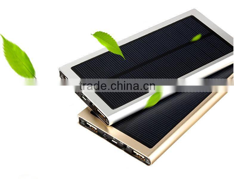 solar power bank 10000mah mobile phone charger
