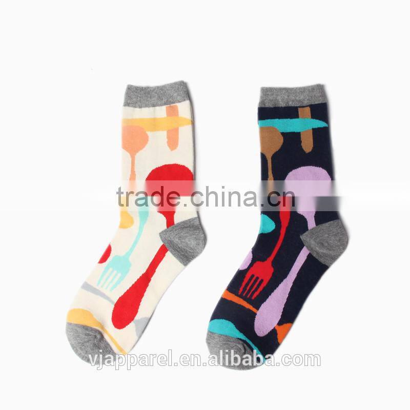 Colorful Patterned Crew Socks Men