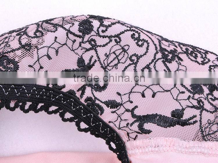 Elegant Women Padded Underwired Bra Lace Underwear Set