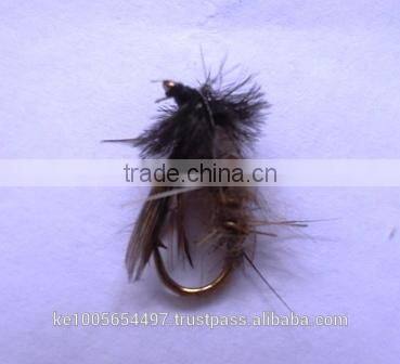 Peeking Caddis Cream Dry trout flies