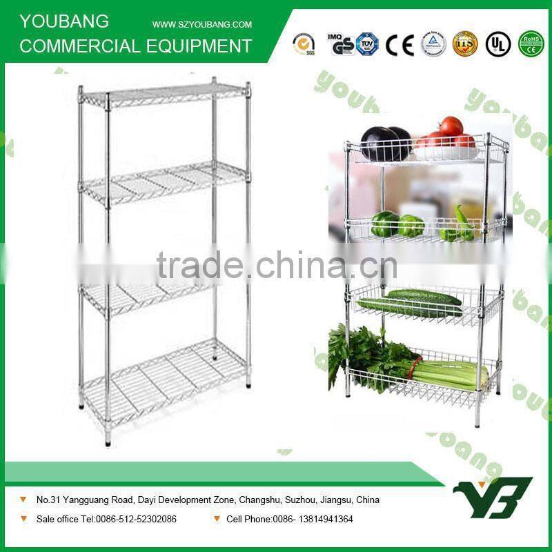 Zinc Plated Supermarket Wire Mesh Shelves