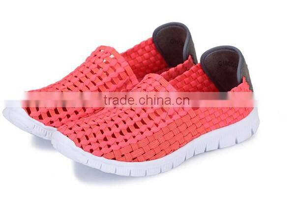 HOT SALES LADY WOVEN ELASTIC SHOES CASUAL SHOES slip-on loafers shoes