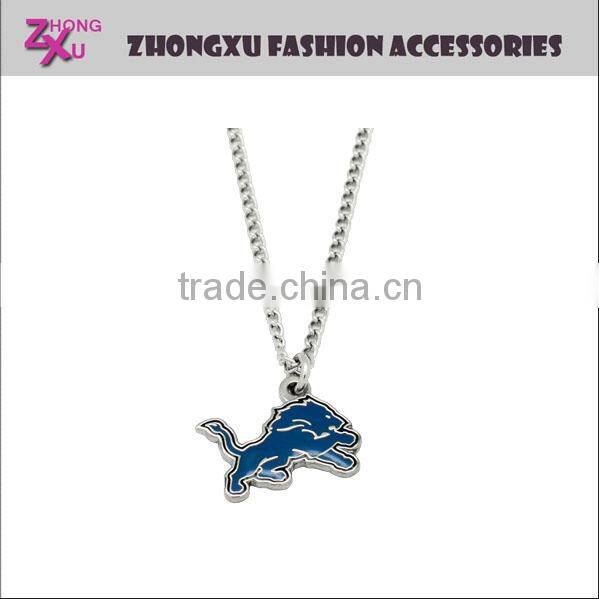 new custom sport NFL American football team Detroit Lions pendant necklace jewelry