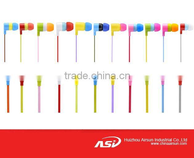 Newest Design MP3 Earphone With Flat Cable