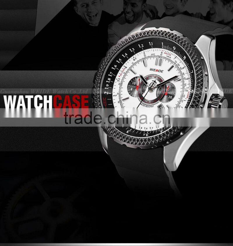 2015 WEIDE Japan Quartz Luxury Military Analog 12 Month Guarantee Complete Calendar Watch