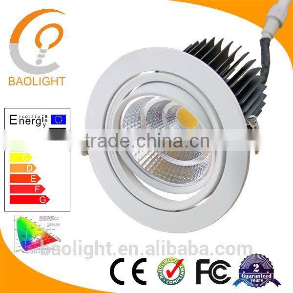 2014 new products cob led recessed downlight 30w 2400lm 110v 220v cri80 warm white 2700k