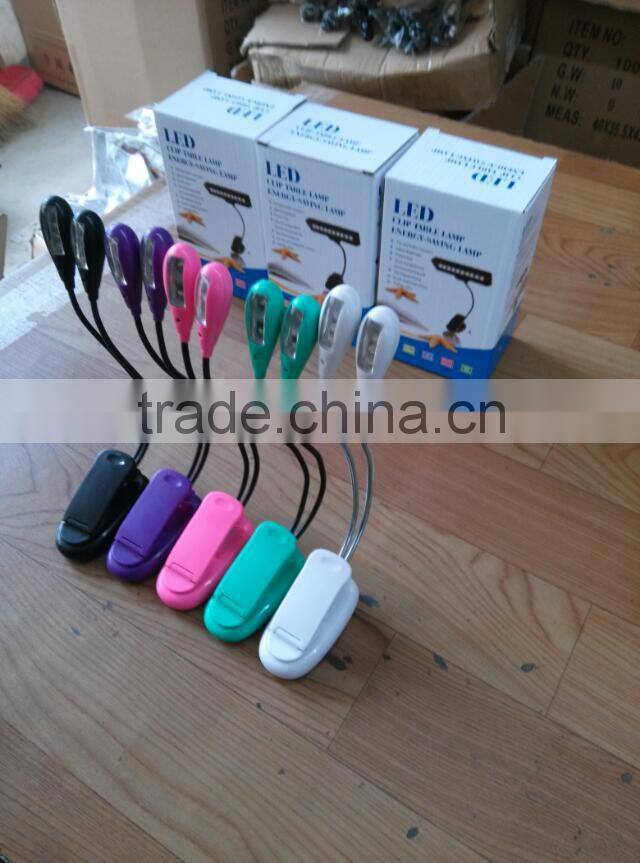 2014 New 10pcs of leds led computer reading lamp & flip clip flexible usb snake reading light