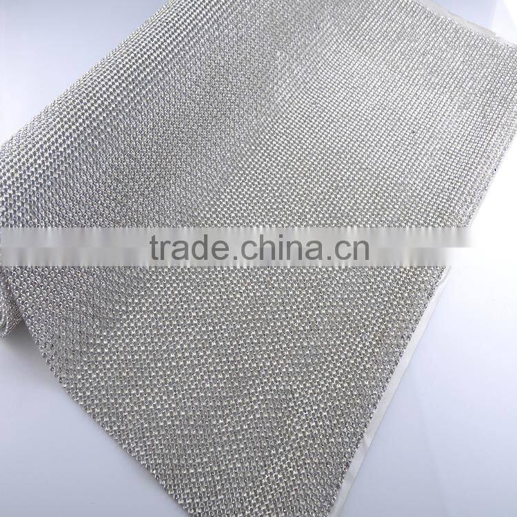 3MM Hotfix aluminum rhinestone sheet rainbow mesh