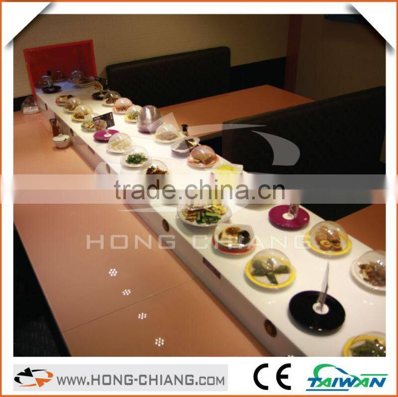 Magnetic conveyor belt system - moving magnetic sushi plate bar