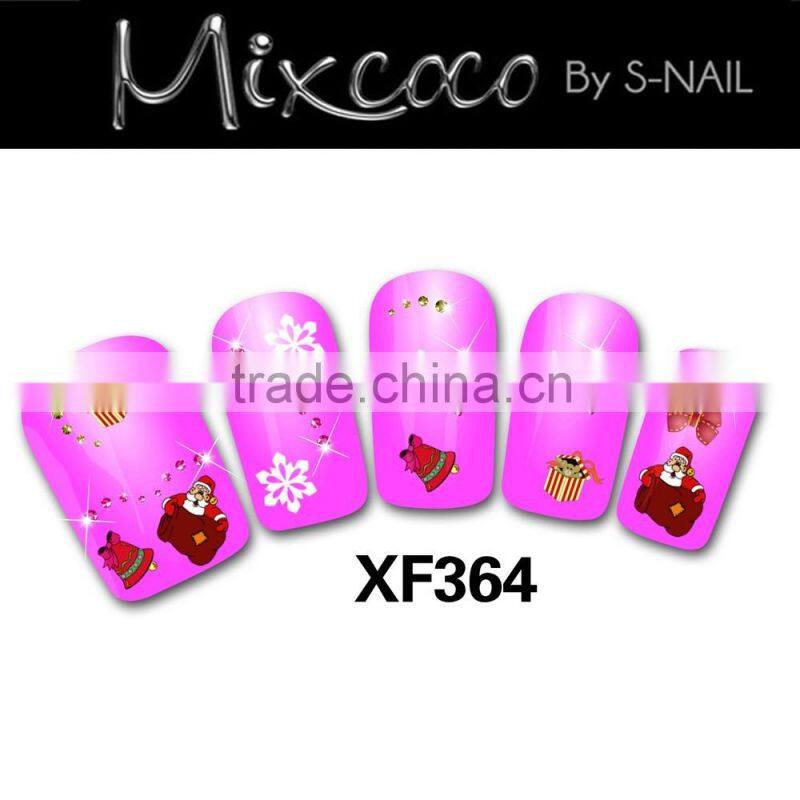 Professional Christmas design water transfer nail art stickers