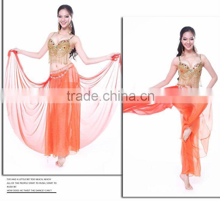 2014 High Quality Handmade Silk Beautiful Comfortable Indian Belly Dance Pants, Light Green Belly Dance Pants(2132)