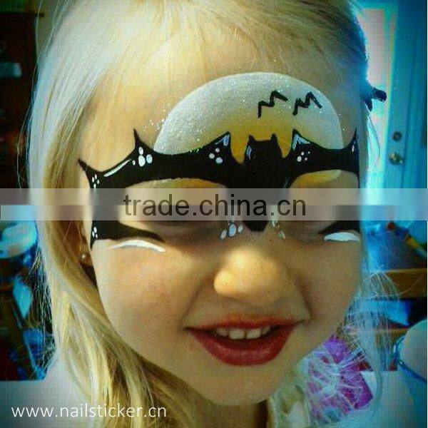 Custom party tribe game face sticker makeup face tattoo sticker factory