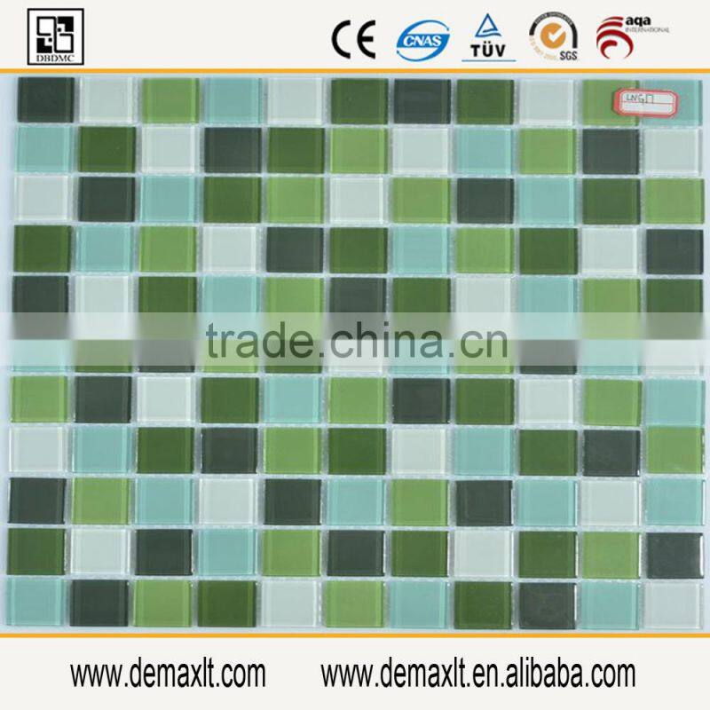 Popular interior wall glass mosaic tile Glazed mosaic