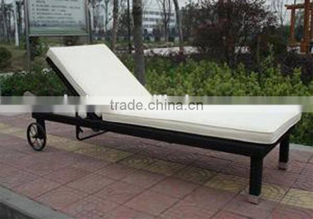 all weather wicker rattan pool lounger