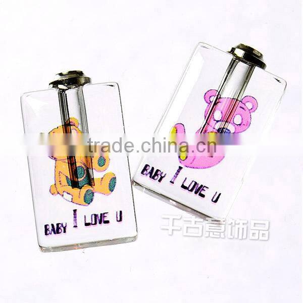 Morden cute animal picture crystal pendant for perfume,baby hair or carved rice