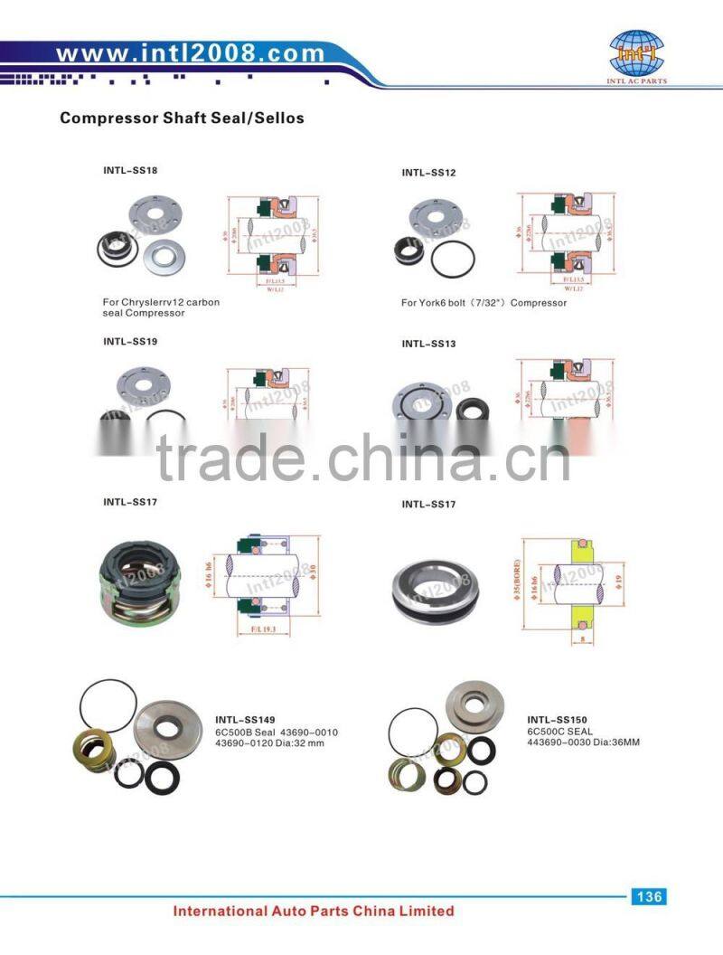 compressor oil seal 32c denson 10pa30c for Toyota Coaster bus shaft seal lip type