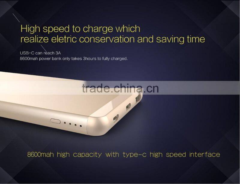 Alibaba Hot selling for iphone mfi cable usb type-c power bank 10000mah for mobilephone