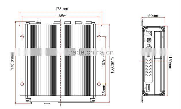 H.264 compression high video quality 4ch bus mobile dvr