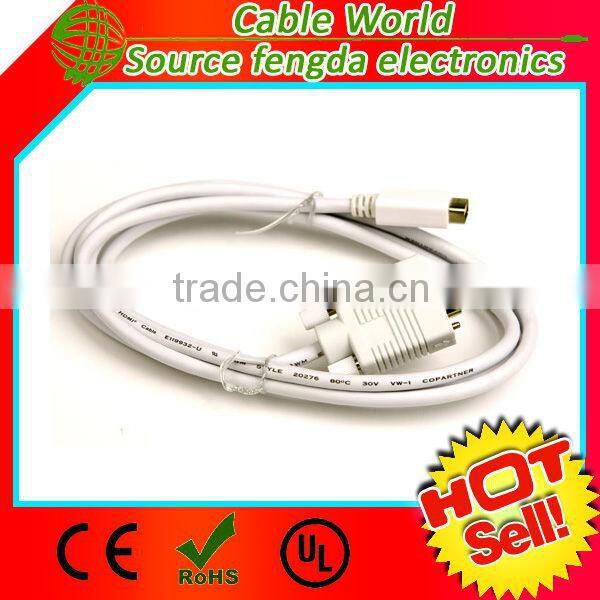 Best price! Mini DVI male to VGA male cable Gold plated