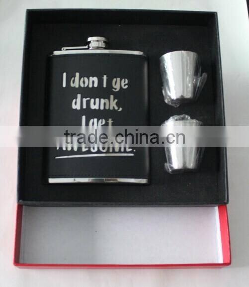 Factory supply stainless steel wine cup with HIP FLASK
