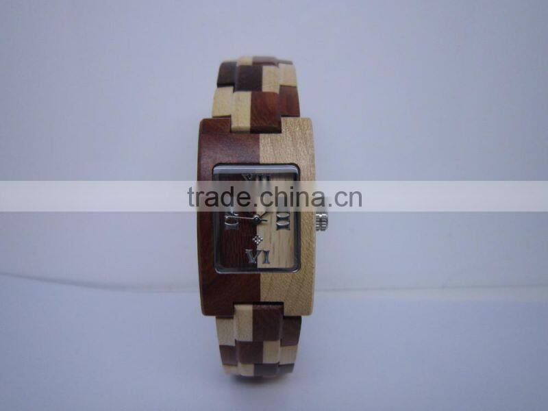 New Design Retro Watch Stock Handmade Wood Watch Fashion Ladies Bracelet Watches Wholesale Price 2014