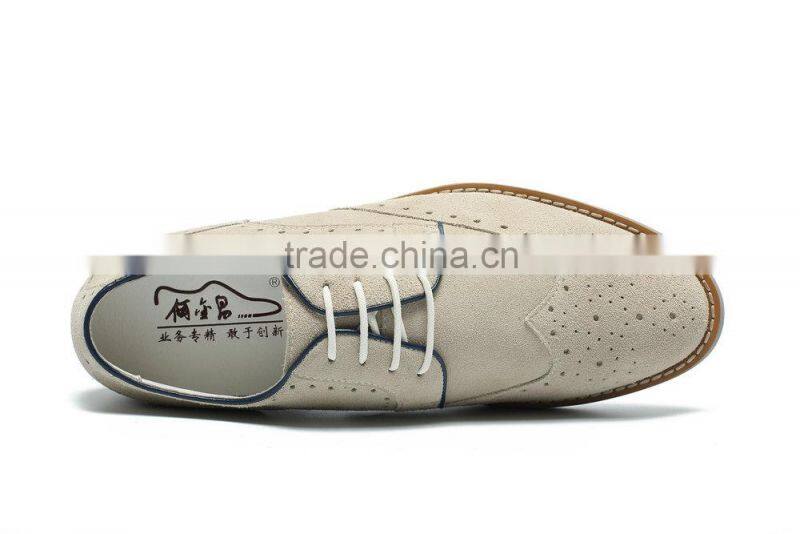 High class height increasing suede leather soccer shoe/shoes on sale/mens italian shoes