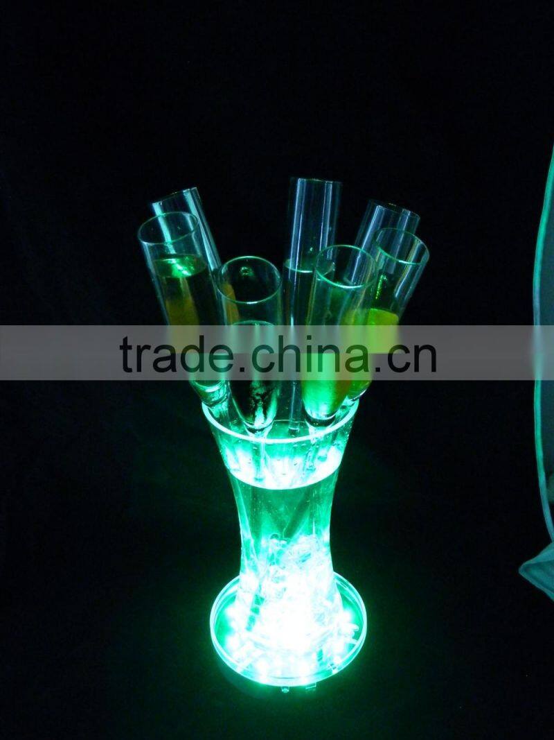 Wholesale art and craft supplies wedding party supplies led bottle glorifier with 9pcs SMD LED