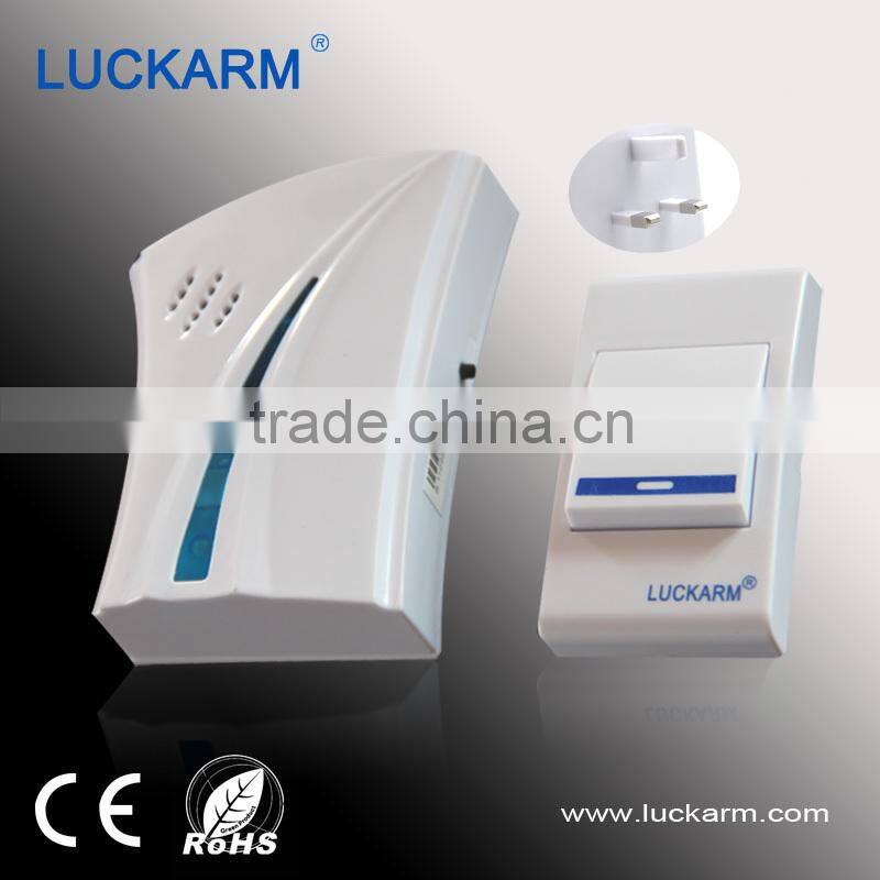 Smart wireless remote control deaf led strobe light doorbell with 32 chimes