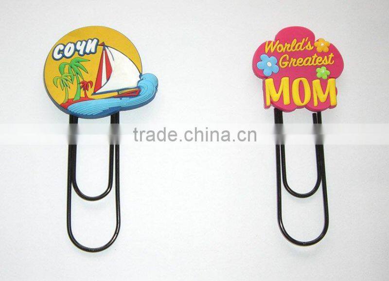custom charms 3d soft pvc souvenir book marks