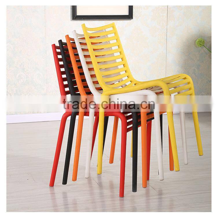 Used plastic armrest dining chairs