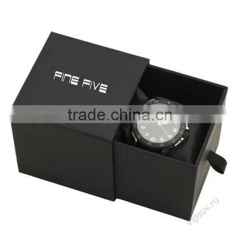 Cube Shape Luxury Black Watch Boxes WIth Pillow Cushion Inside