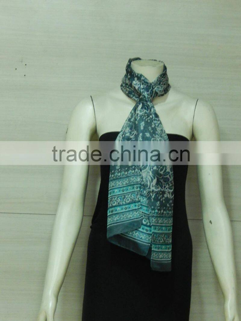 Printed silk scarves for women 2015