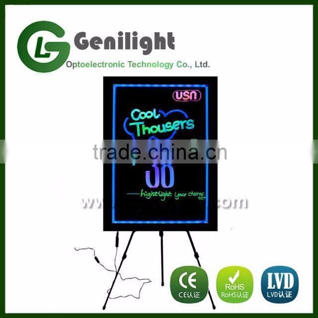 60*80cm Customized Restaurant Erased LED Menu Board Signage Magic