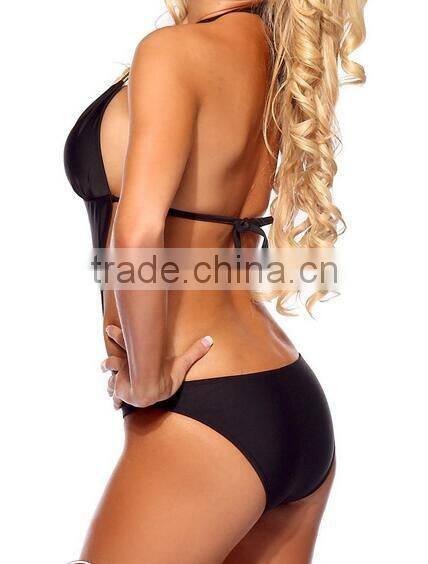 Super sexy backless visual show thin wetsuit female swimsuit bikini covered his zipper