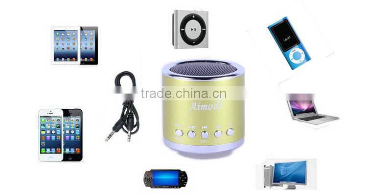 Portable mini speaker Micro TF card Line in audio input function FM audio