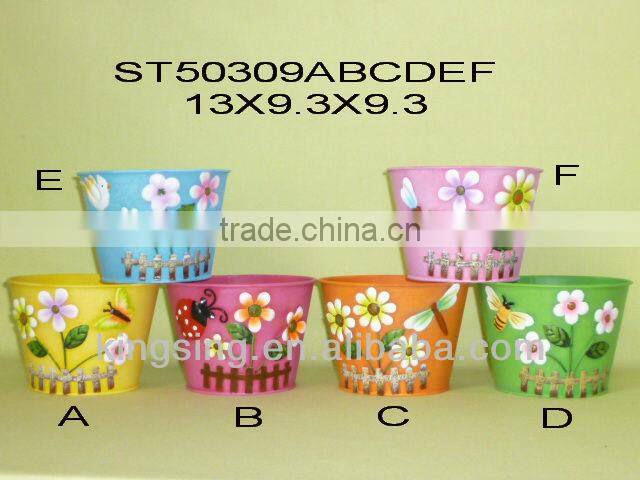 Christmas Metal Flower Pots