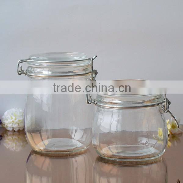 Storage glass jar/seal glass pot different size for christamas